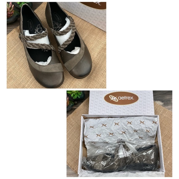 NIB Aetrex Ada Comfort Leather Mary Jane Shoes 38 - Picture 9 of 12